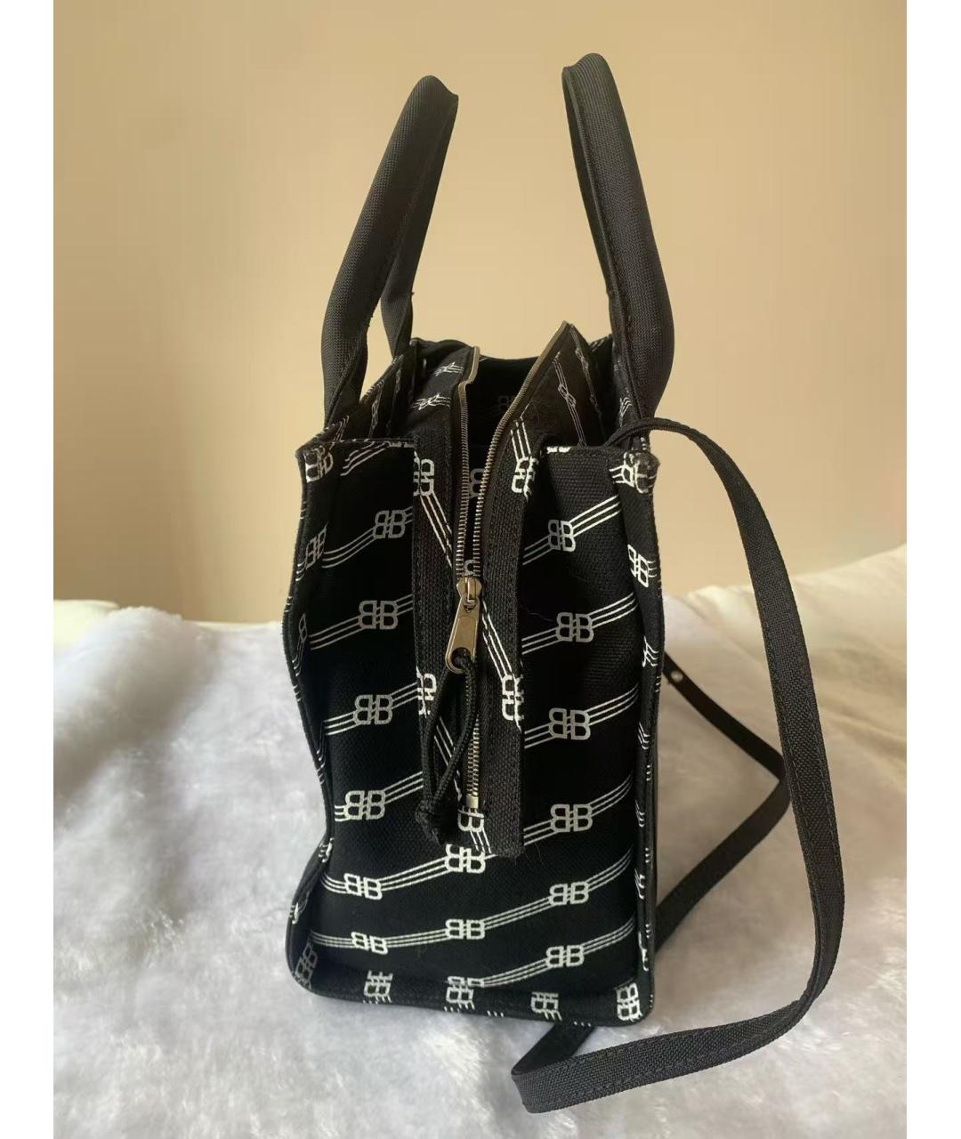 BALENCIAGA Черная кожаная сумка через плечо, фото 2