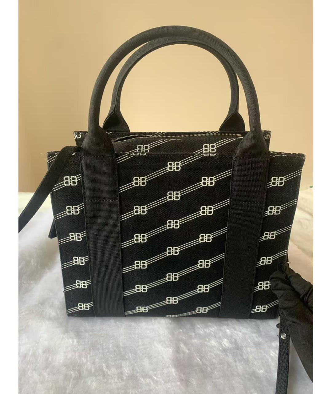 BALENCIAGA Черная кожаная сумка через плечо, фото 6