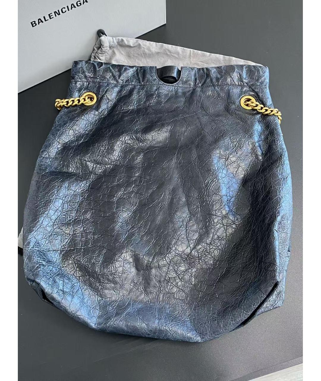 BALENCIAGA Черная кожаная сумка через плечо, фото 3