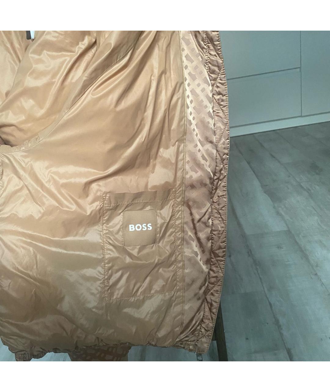 HUGO BOSS Золотая полиэстеровая куртка, фото 7