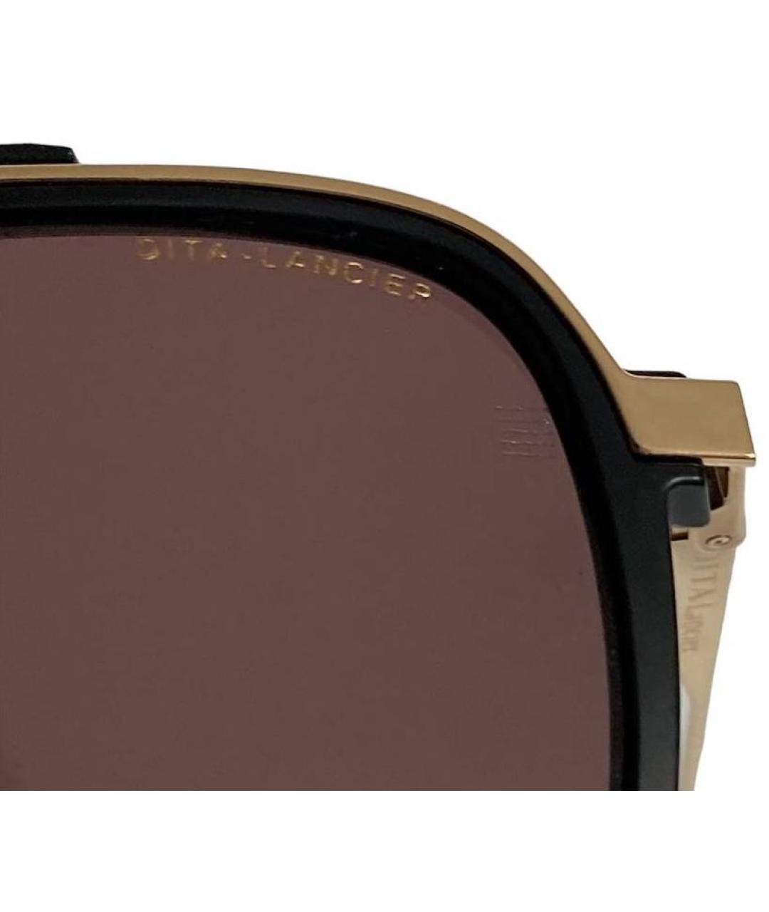 DITA Коричневые металлические солнцезащитные очки, фото 3