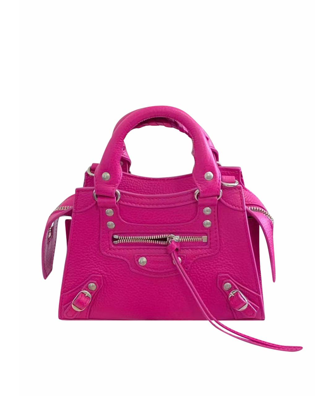 BALENCIAGA Розовая кожаная сумка через плечо, фото 1