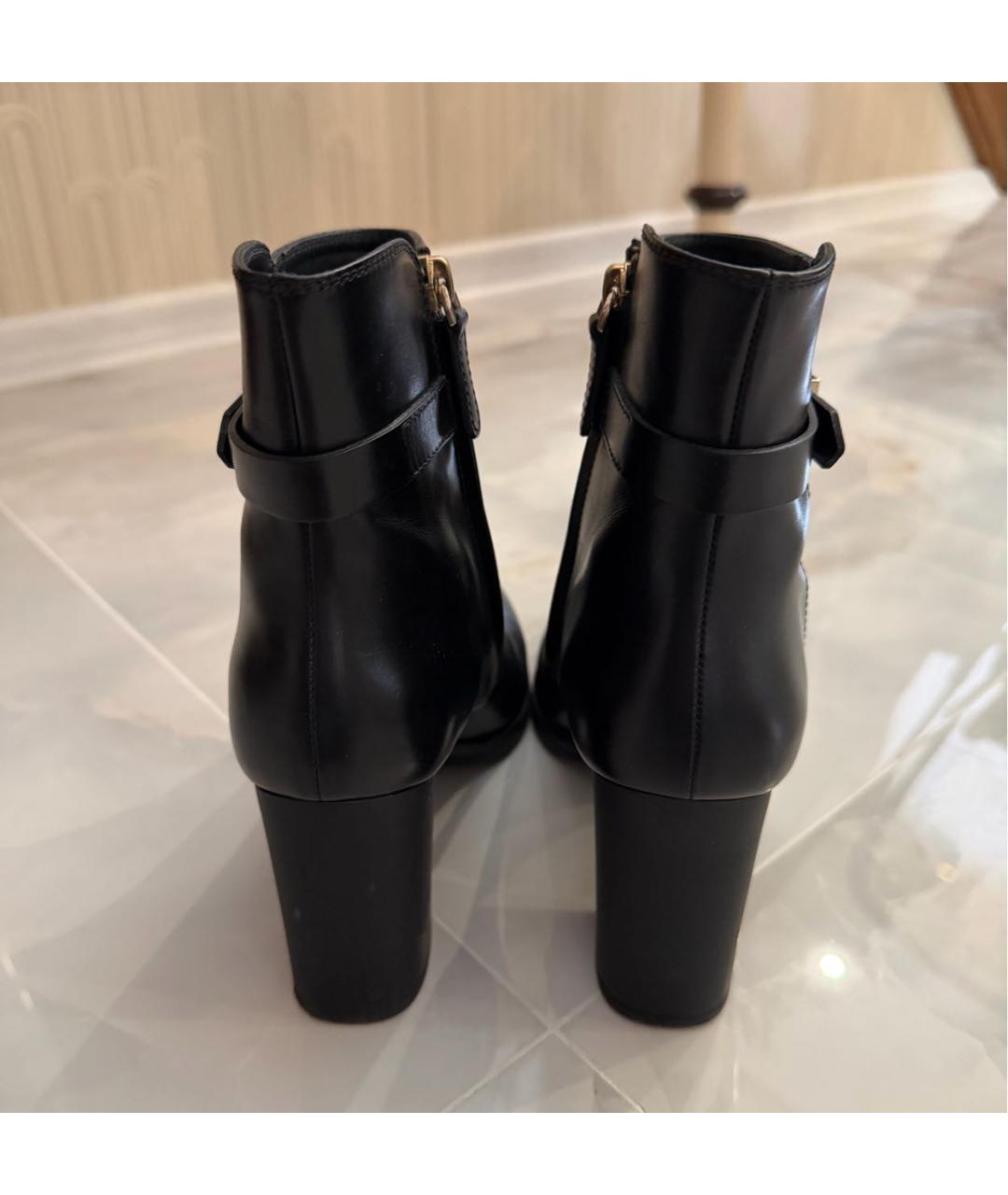 TOD'S Черные кожаные ботильоны, фото 4