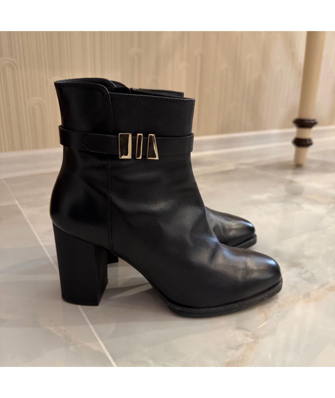 TOD'S Черные кожаные ботильоны, фото 5