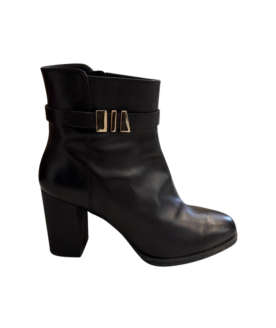 TOD'S Черные кожаные ботильоны, фото 1