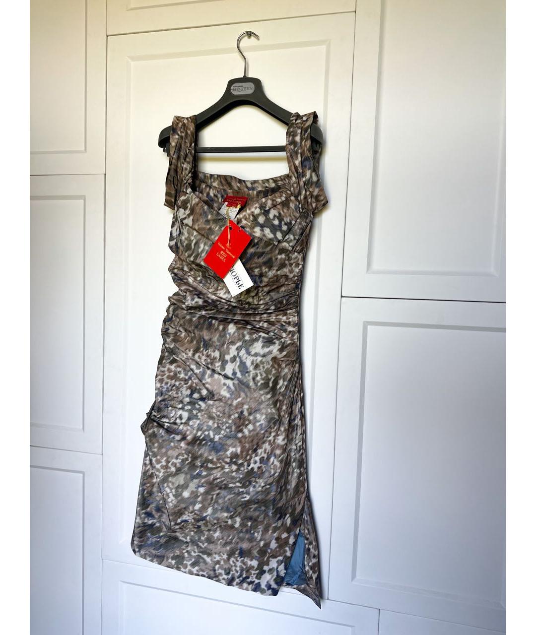 VIVIENNE WESTWOOD Хаки коктейльное платье, фото 9