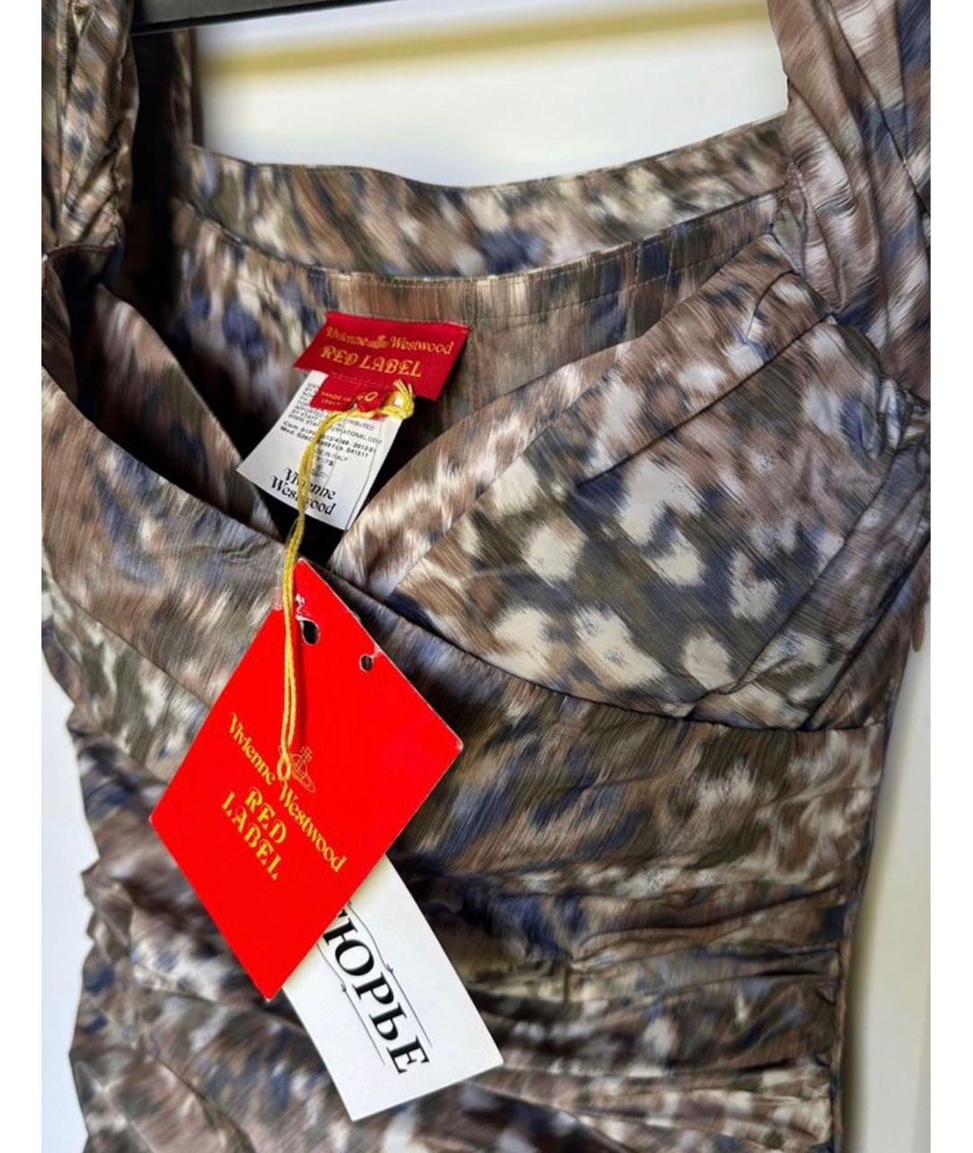 VIVIENNE WESTWOOD Хаки коктейльное платье, фото 2