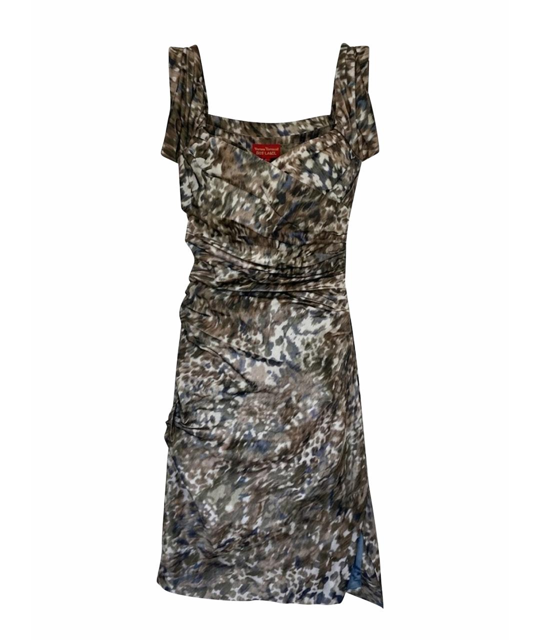 VIVIENNE WESTWOOD Хаки коктейльное платье, фото 1
