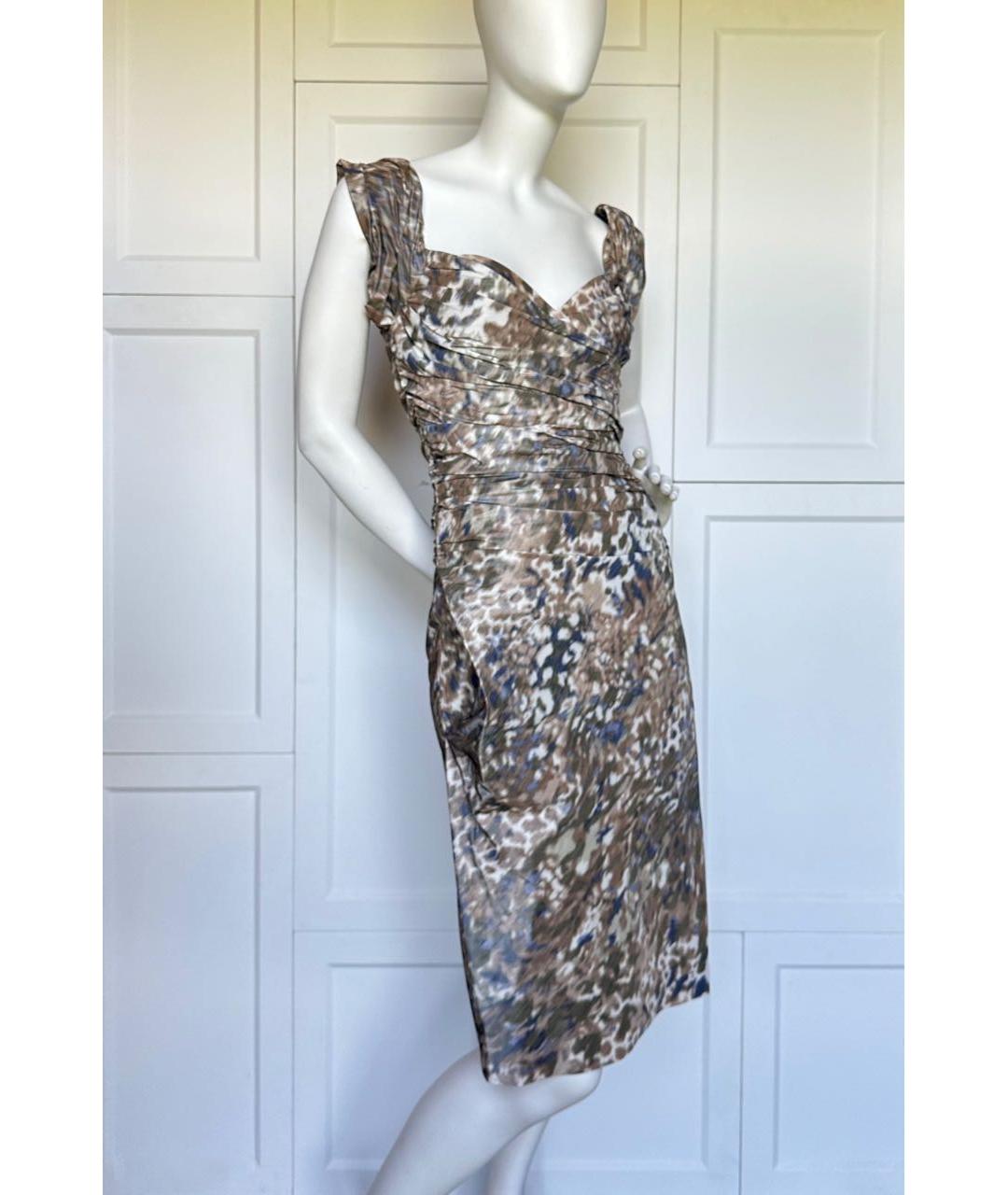 VIVIENNE WESTWOOD Хаки коктейльное платье, фото 3