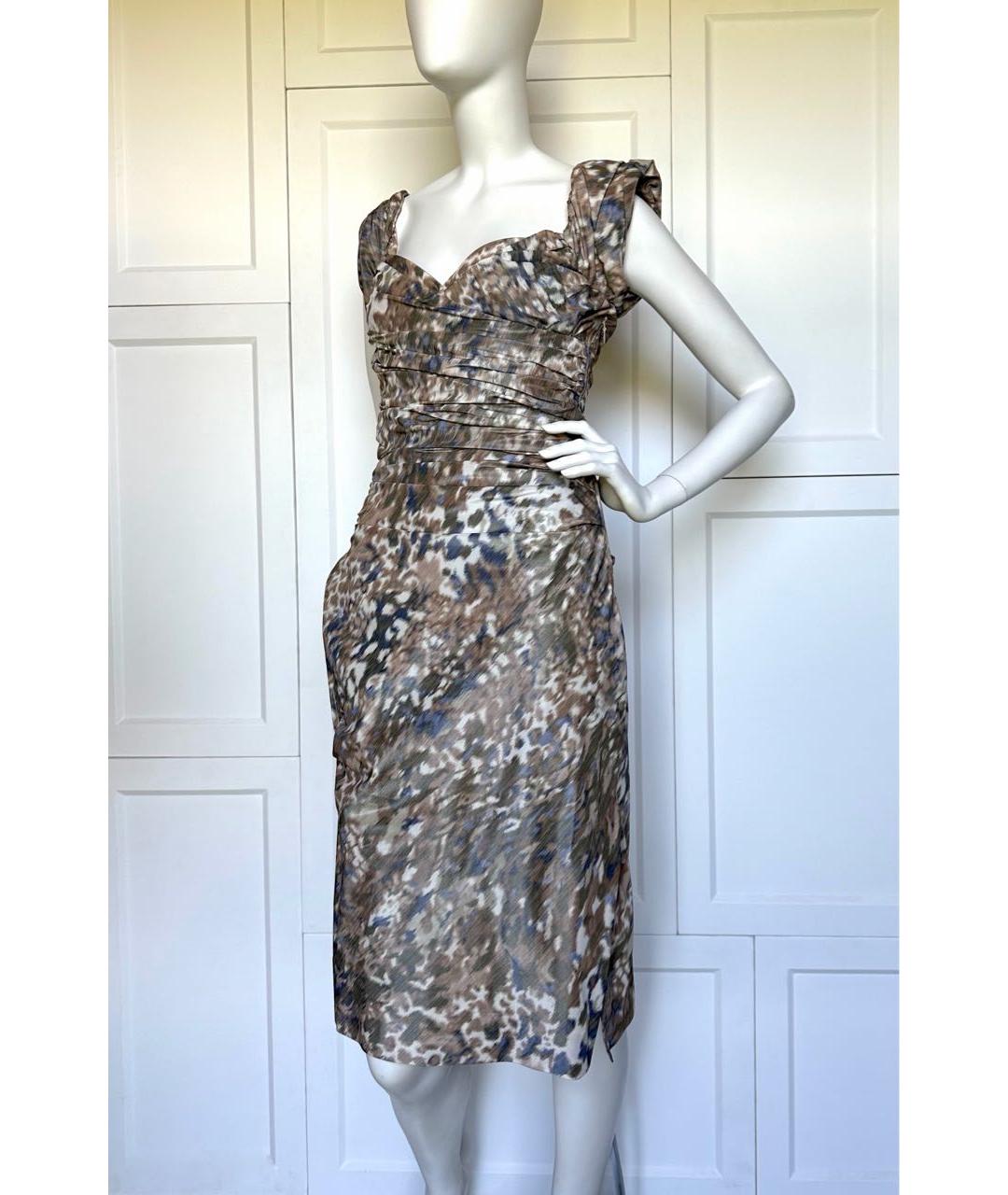 VIVIENNE WESTWOOD Хаки коктейльное платье, фото 4