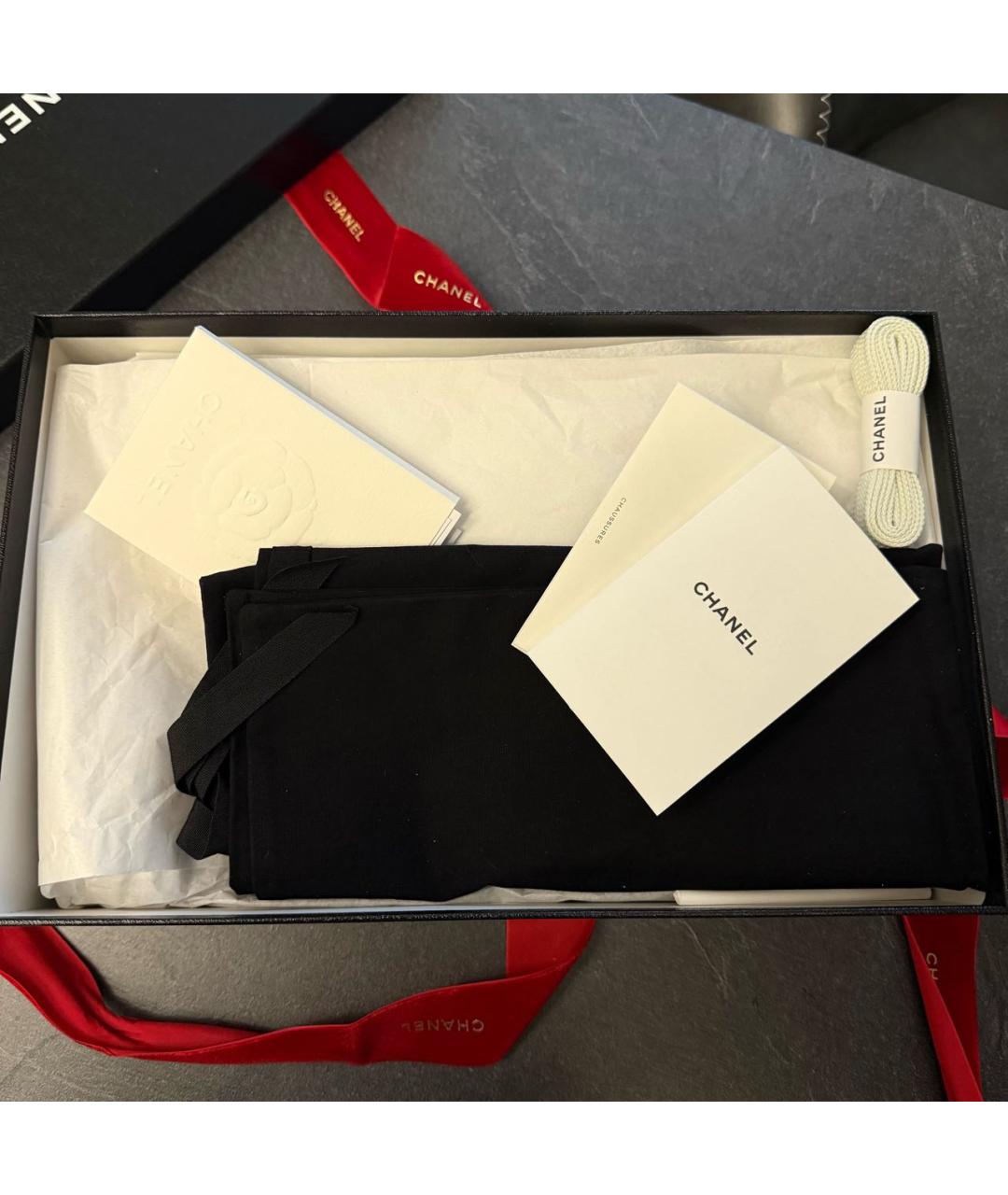 CHANEL Белые кожаные кеды, фото 7