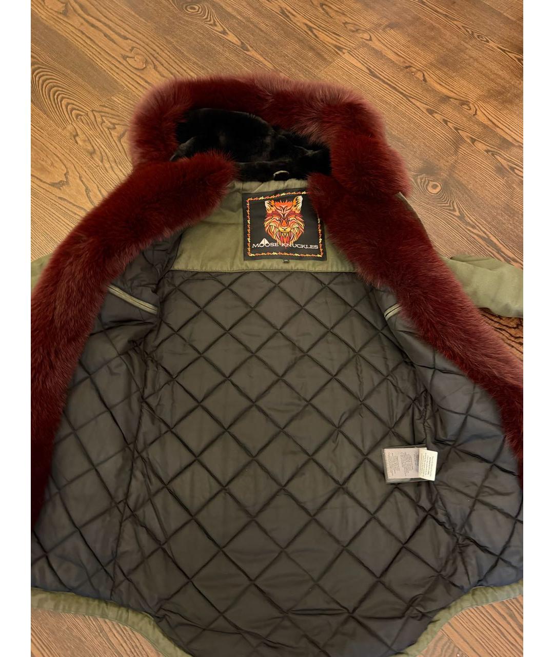 MOOSE KNUCKLES Зеленая хлопковая парка, фото 4