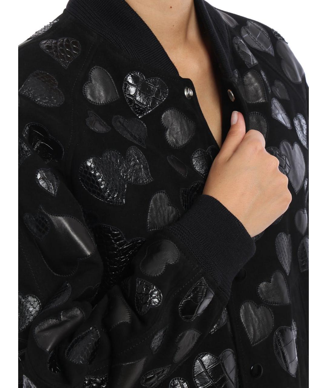 SAINT LAURENT Черная замшевая куртка, фото 4