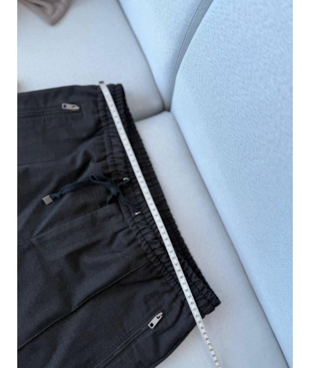 DOLCE&GABBANA Серые шерстяные повседневные брюки, фото 6