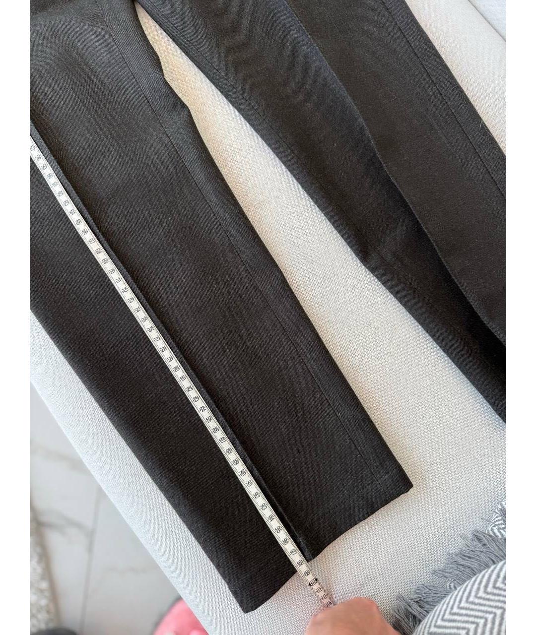 DOLCE&GABBANA Серые шерстяные повседневные брюки, фото 5