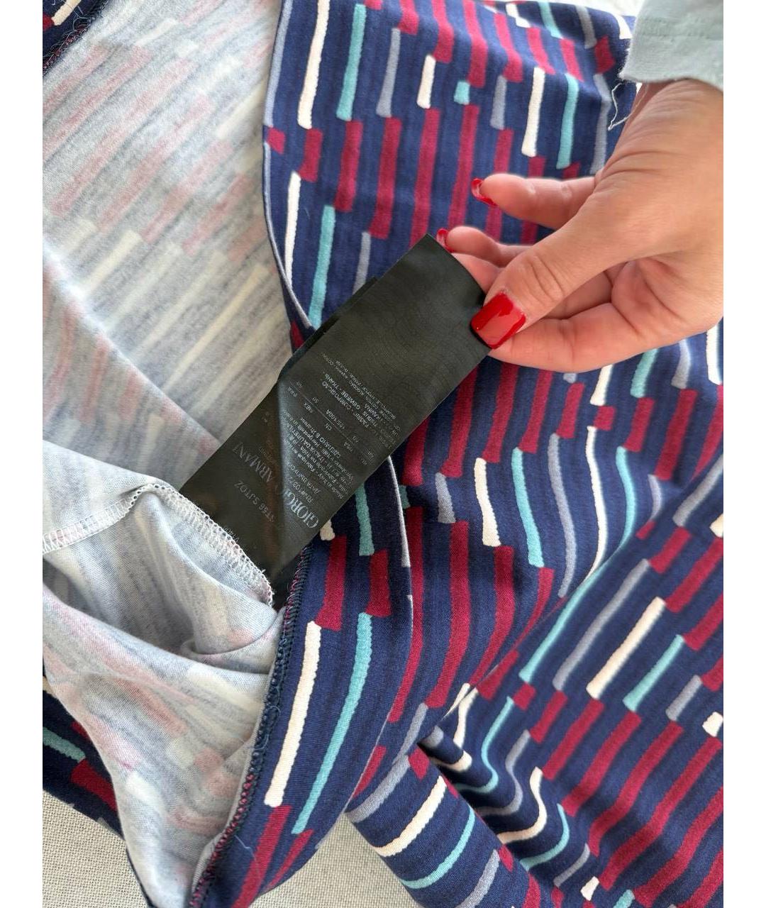 GIORGIO ARMANI Мульти хлопковая футболка, фото 4