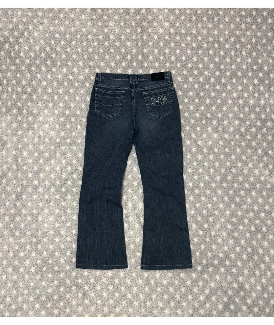 MCM Синие хлопковые джинсы клеш, фото 2