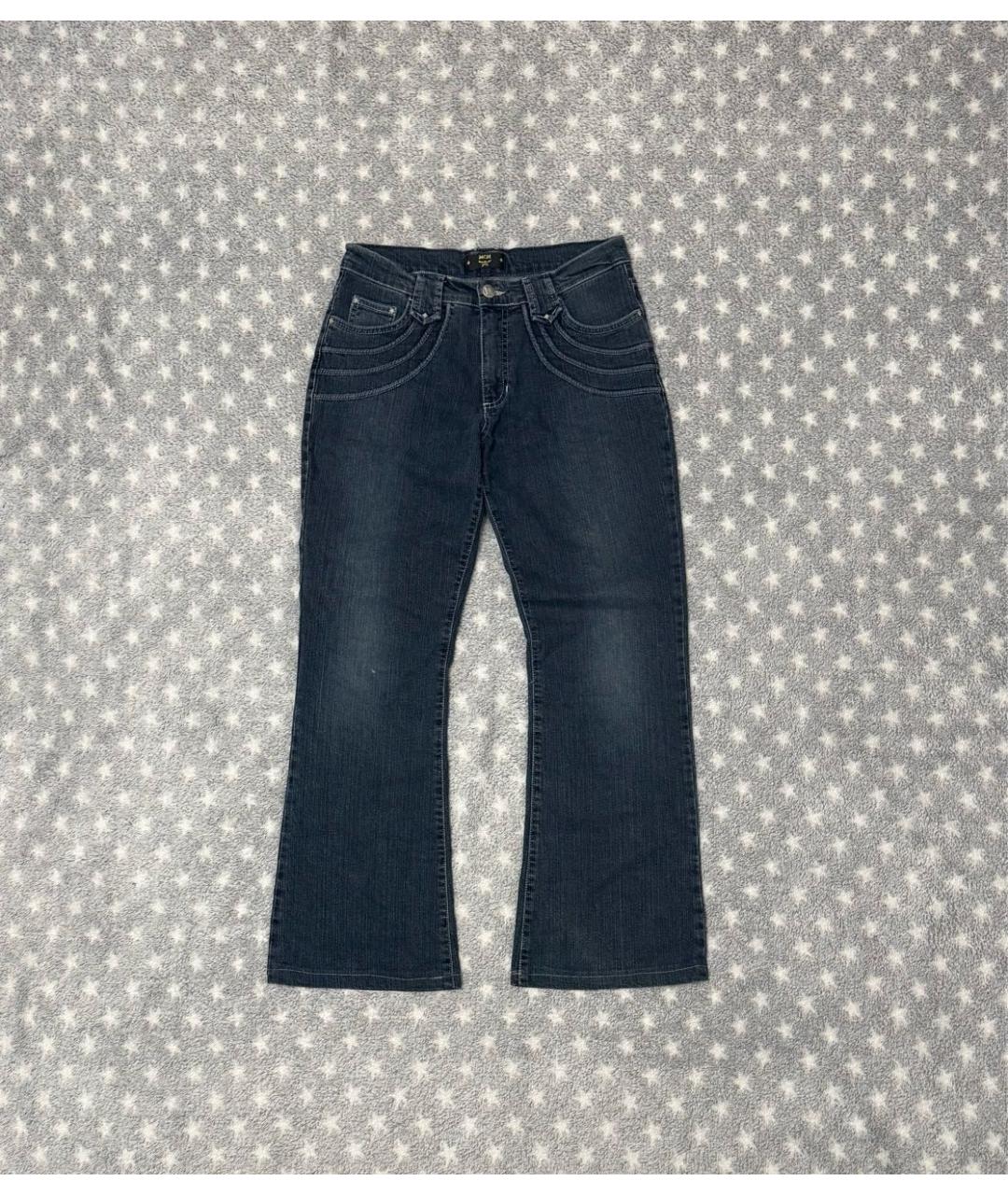 MCM Синие хлопковые джинсы клеш, фото 5