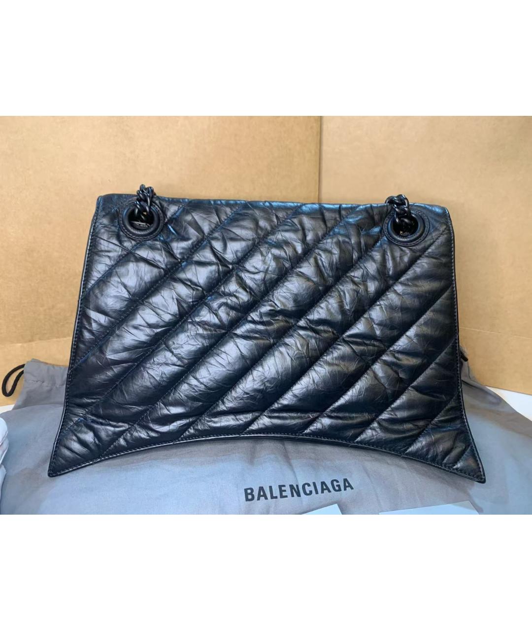 BALENCIAGA Черная кожаная сумка через плечо, фото 3