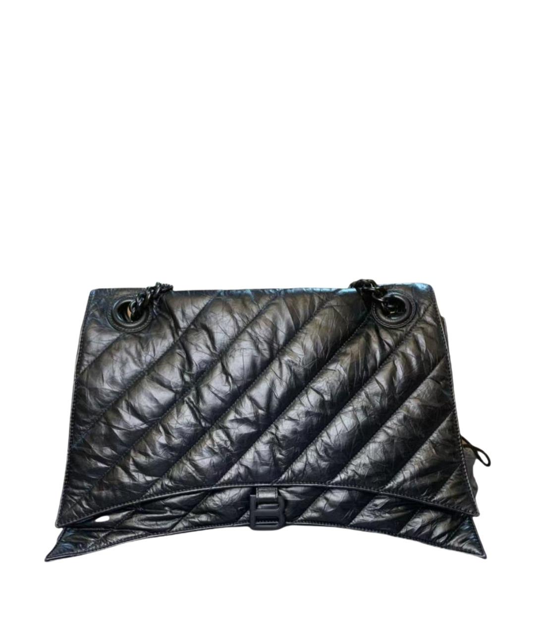 BALENCIAGA Черная кожаная сумка через плечо, фото 1