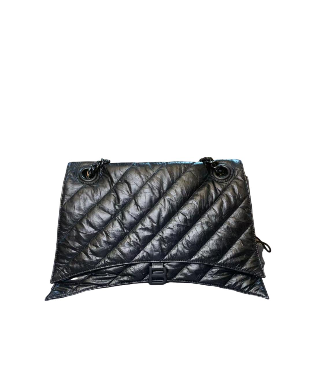 BALENCIAGA Черная кожаная сумка через плечо, фото 7