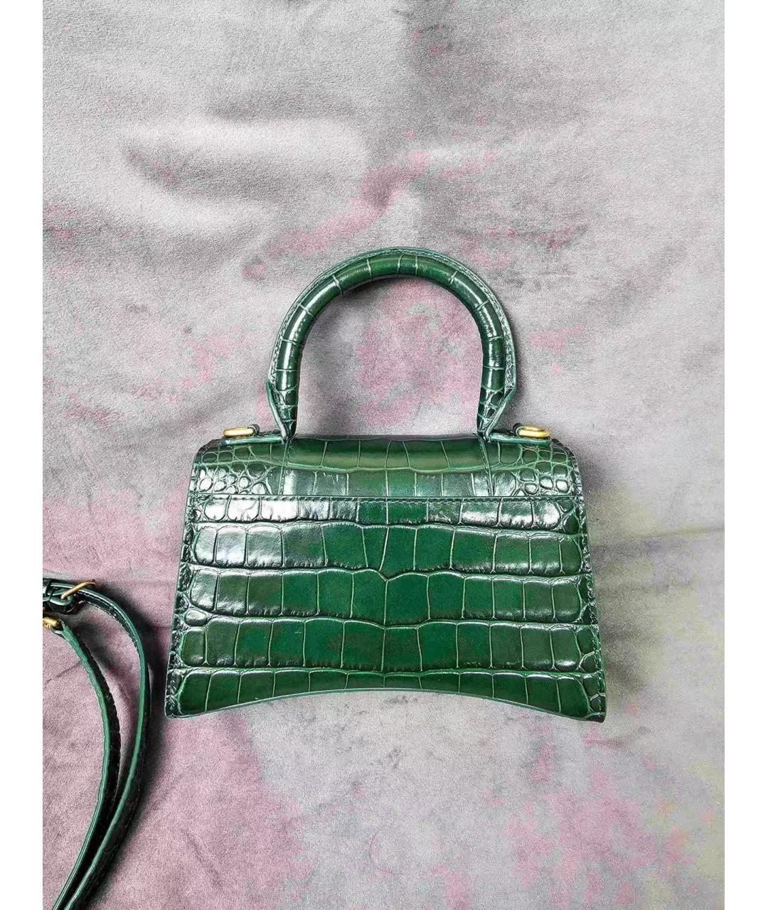 BALENCIAGA Бирюзовая кожаная сумка с короткими ручками, фото 3