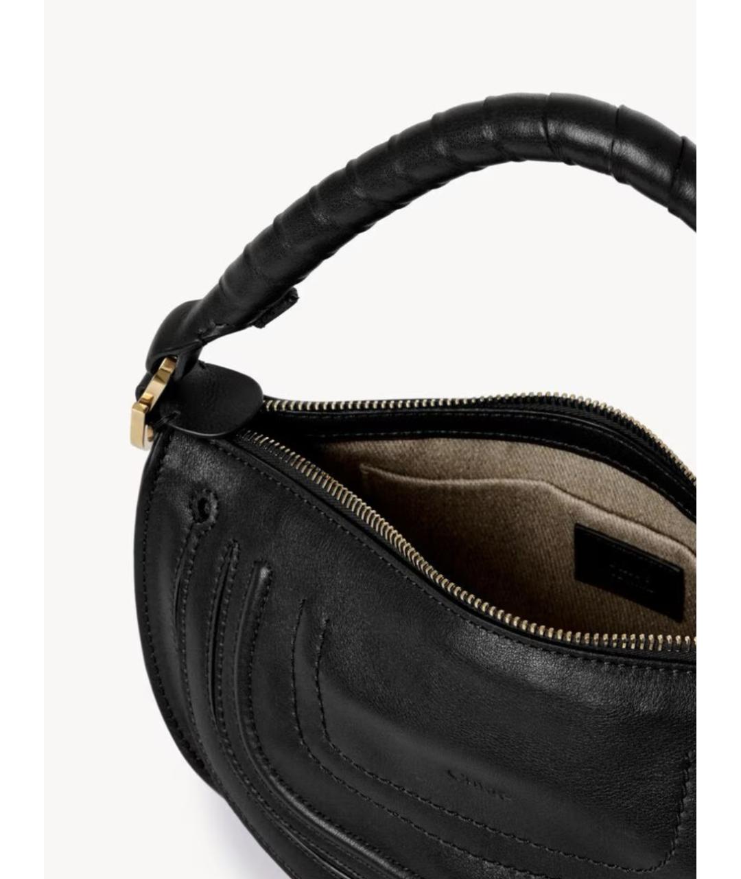 CHLOE Черная кожаная сумка через плечо, фото 4