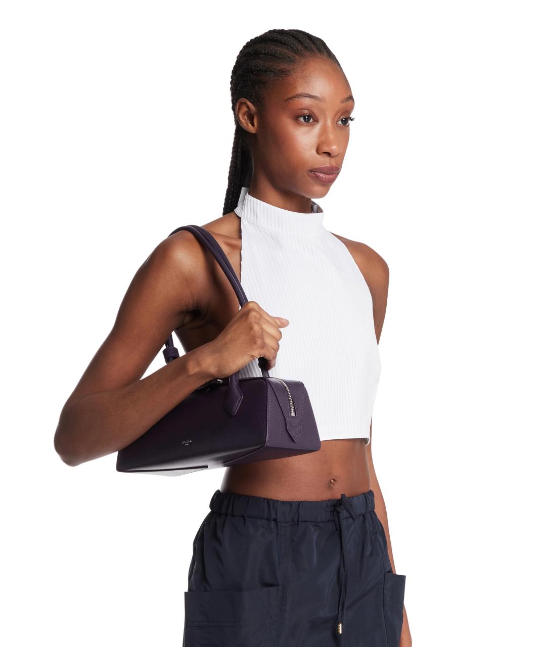 ALAIA Фиолетовая кожаная сумка через плечо, фото 2