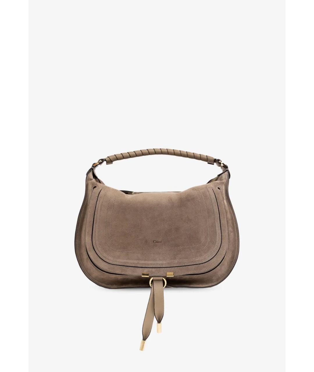 CHLOE Коричневая замшевая сумка через плечо, фото 5