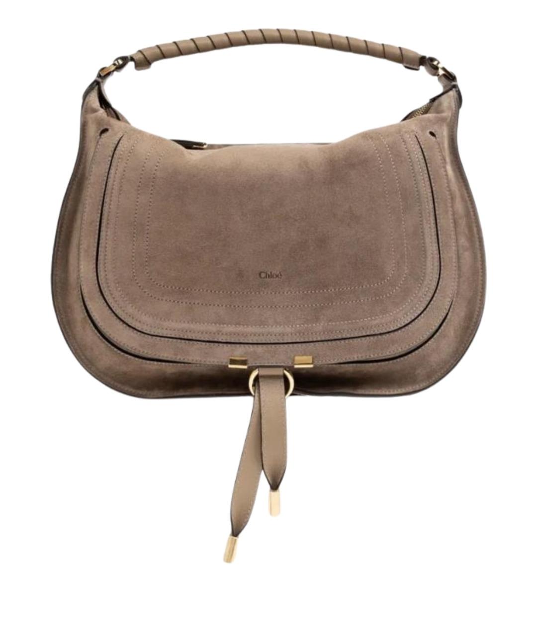 CHLOE Коричневая замшевая сумка через плечо, фото 1
