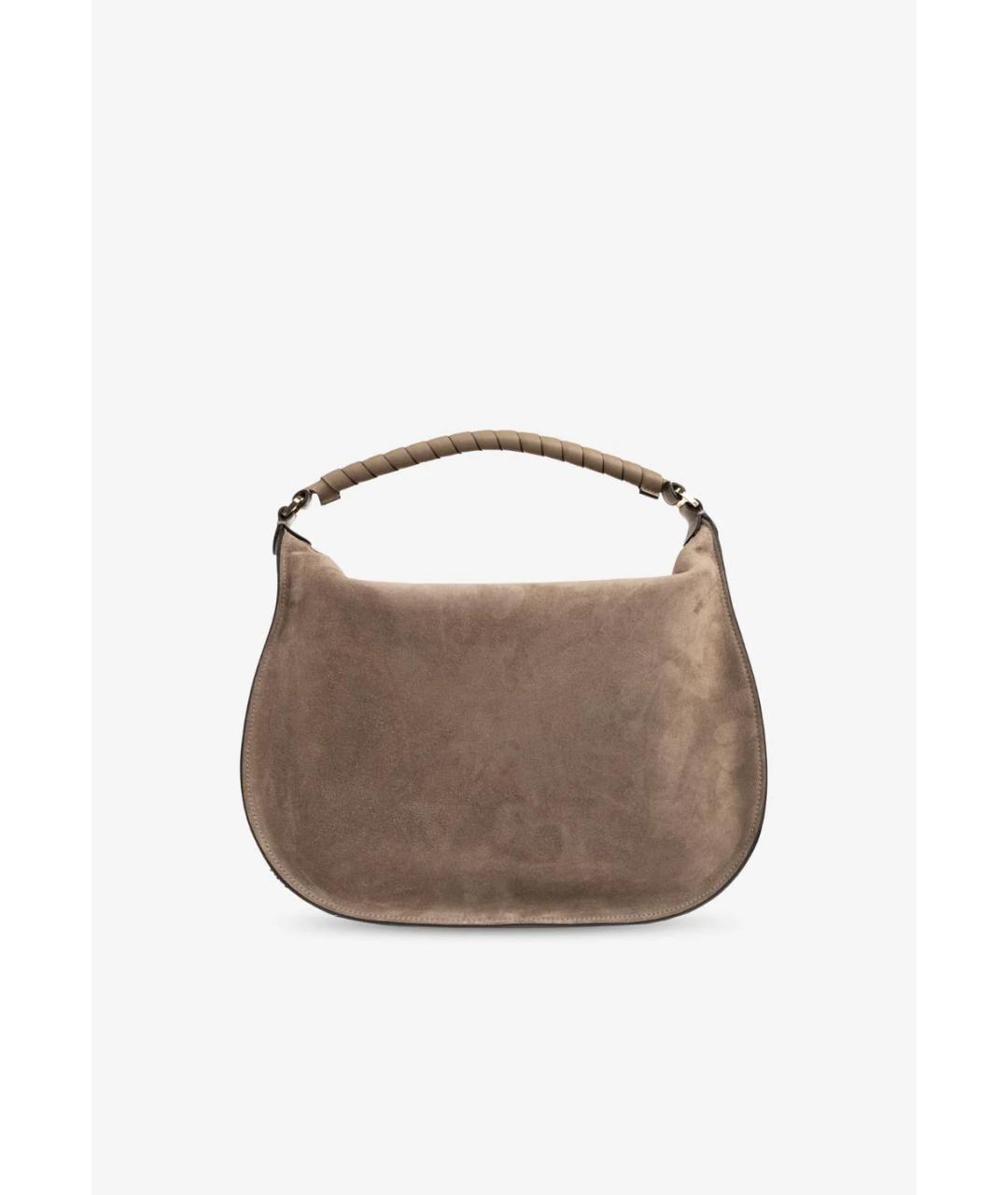 CHLOE Коричневая замшевая сумка через плечо, фото 3