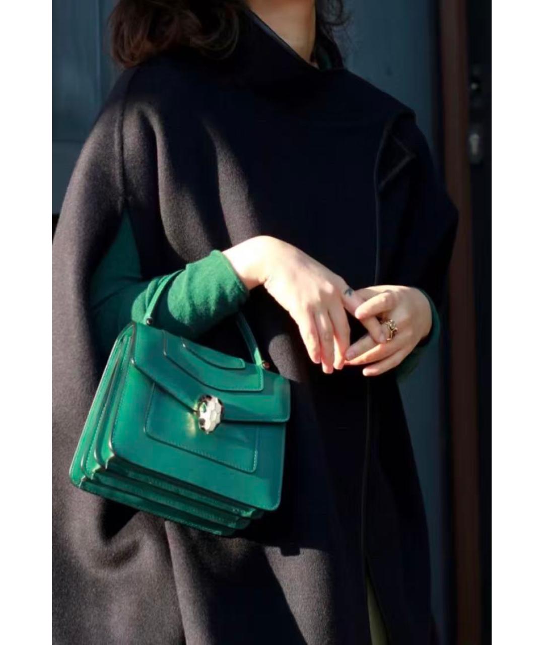 BVLGARI Зеленая кожаная сумка через плечо, фото 8