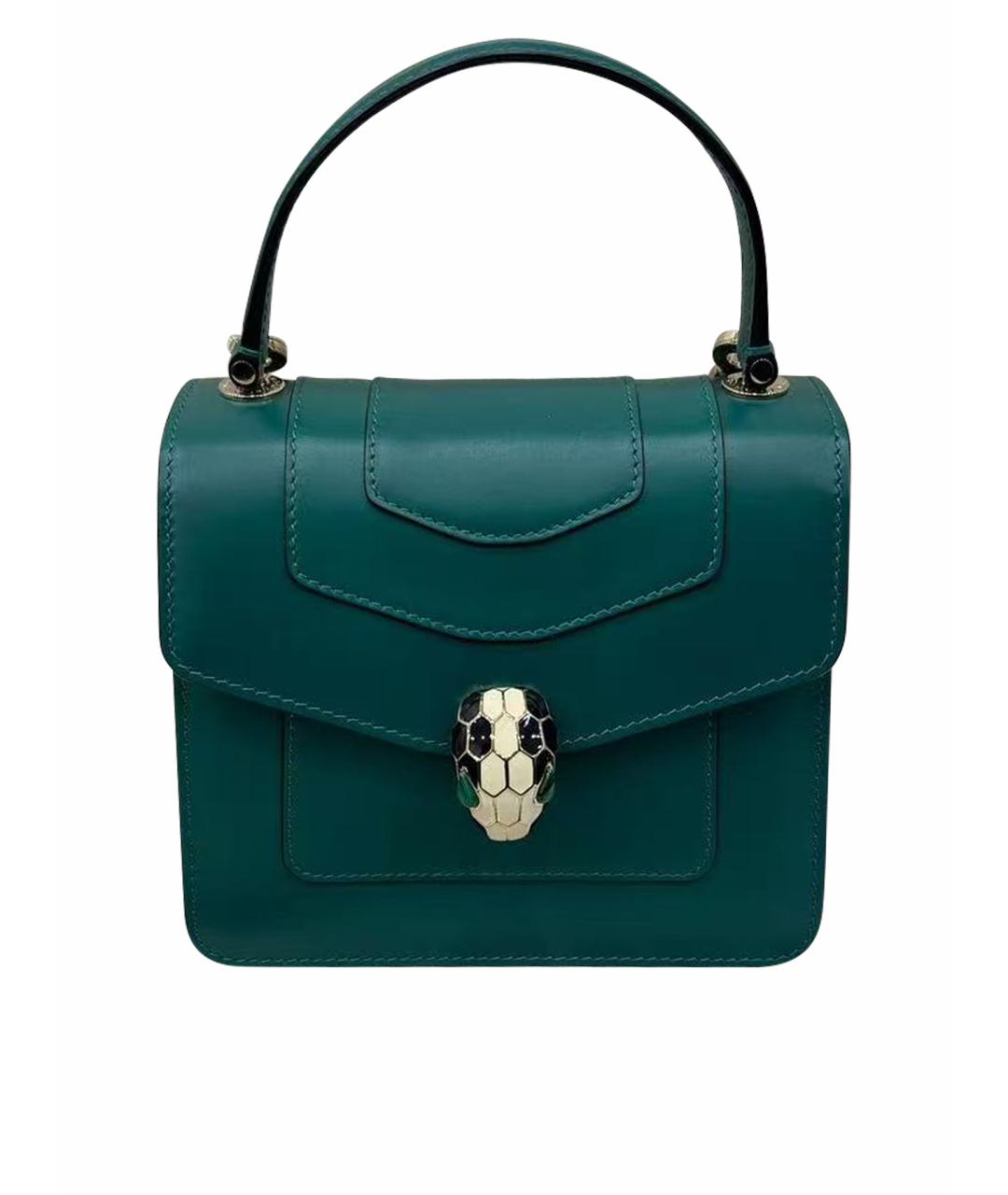 BVLGARI Зеленая кожаная сумка через плечо, фото 10