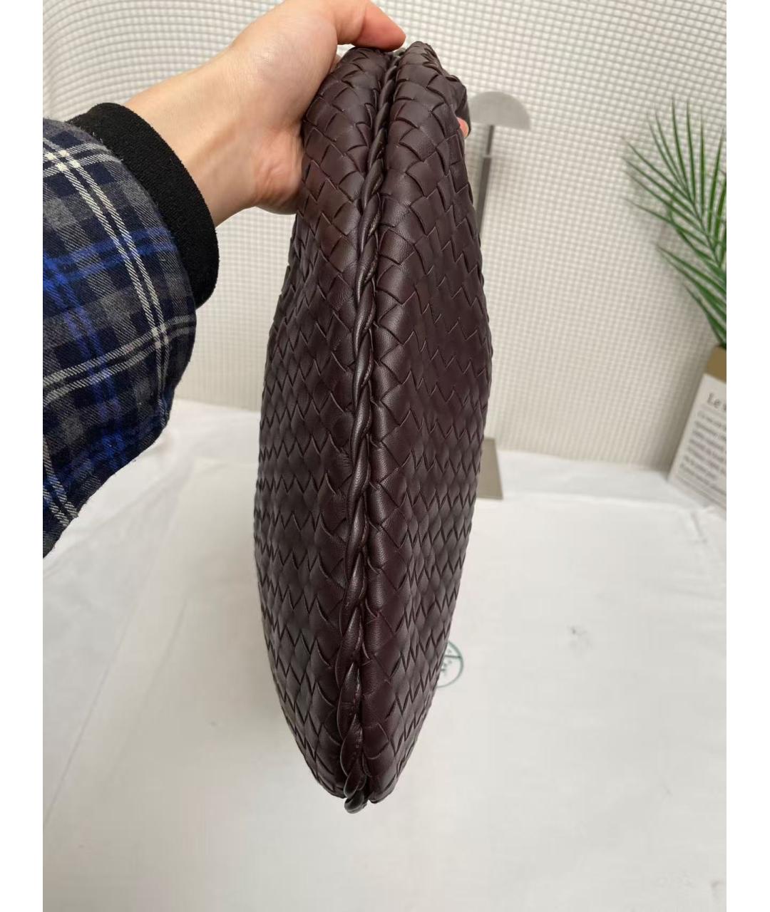 BOTTEGA VENETA Коричневая кожаная сумка через плечо, фото 4