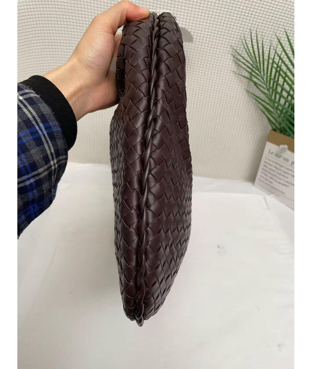 BOTTEGA VENETA Коричневая кожаная сумка через плечо, фото 3