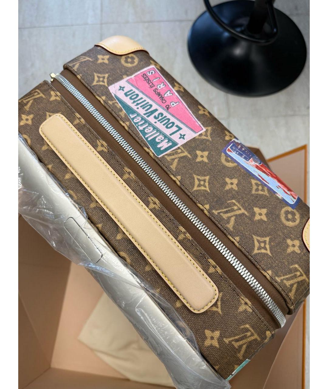 LOUIS VUITTON Коричневый чемодан, фото 5