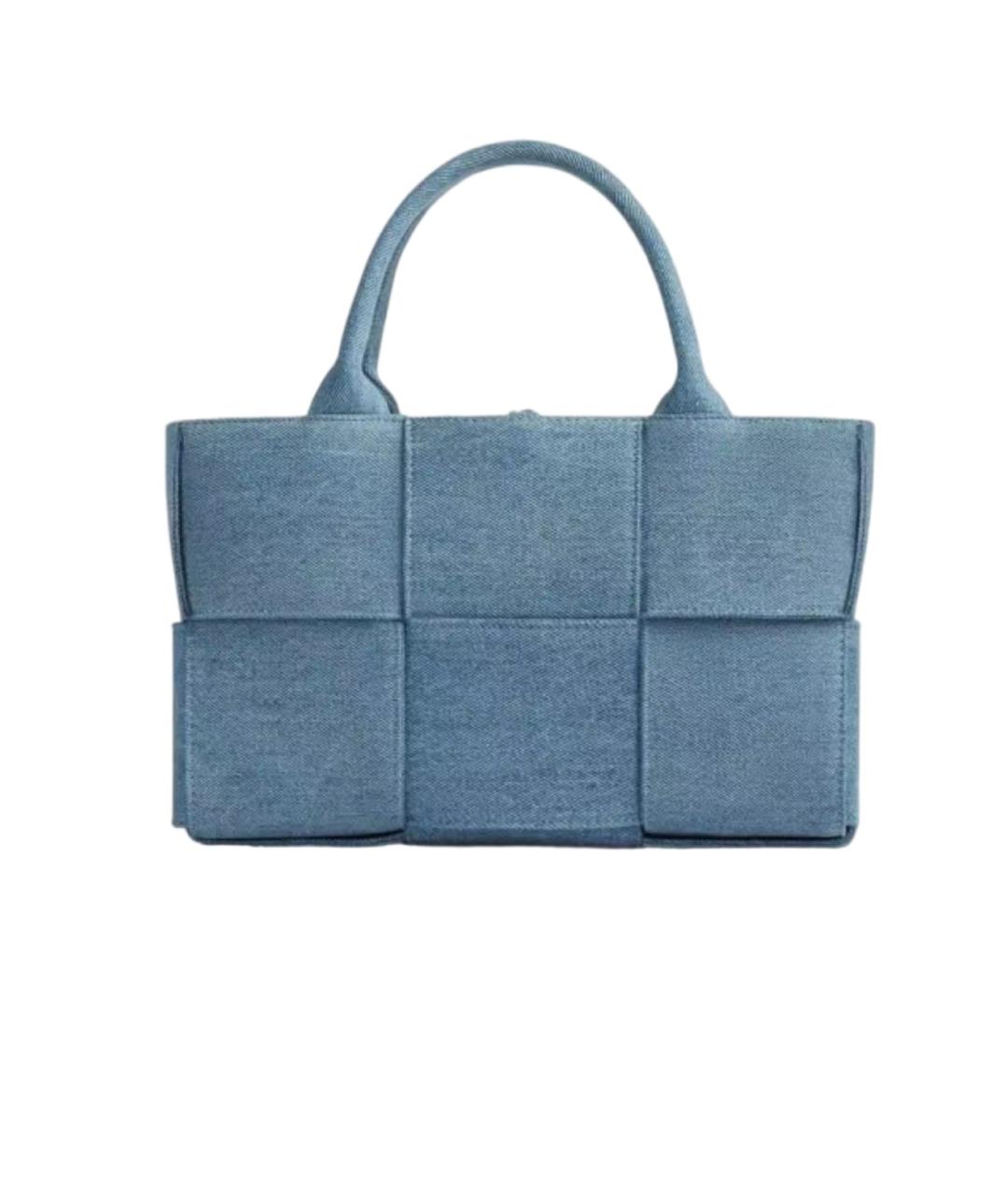 BOTTEGA VENETA Голубая деним сумка через плечо, фото 7