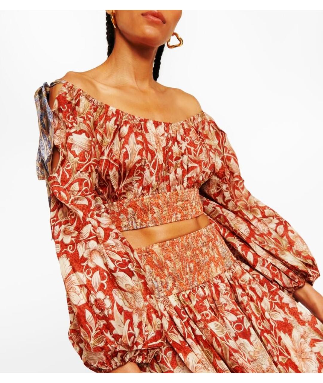 ZIMMERMANN Мульти шелковая блузы, фото 2