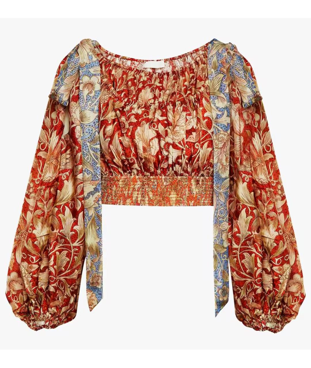 ZIMMERMANN Мульти шелковая блузы, фото 10
