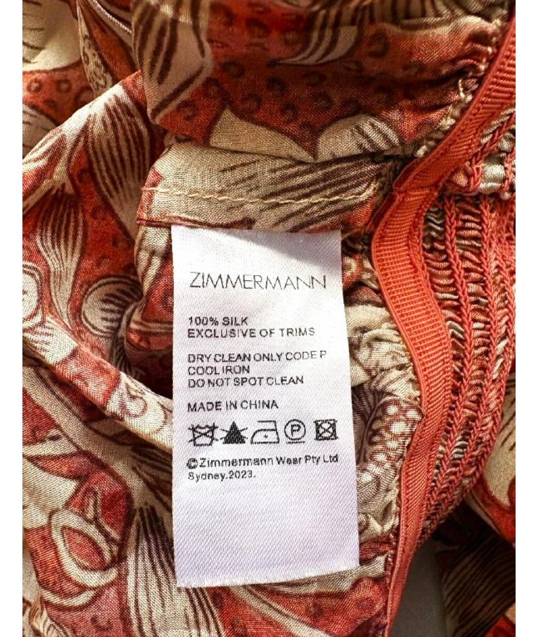 ZIMMERMANN Мульти шелковая блузы, фото 9
