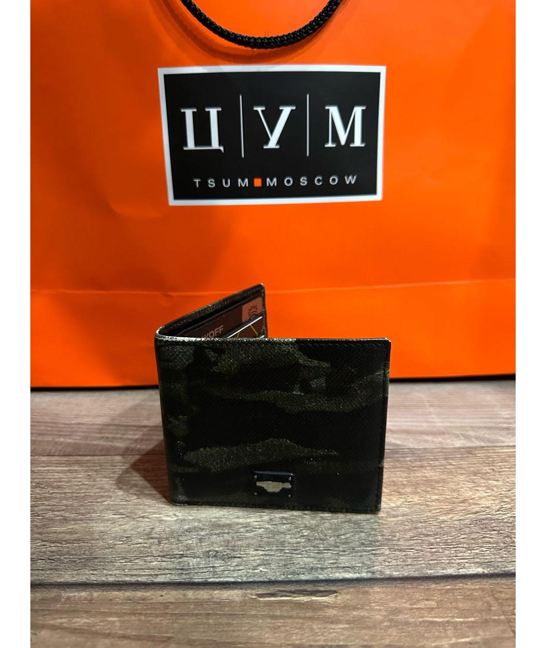 DOLCE&GABBANA Зеленый кожаный кошелек, фото 2