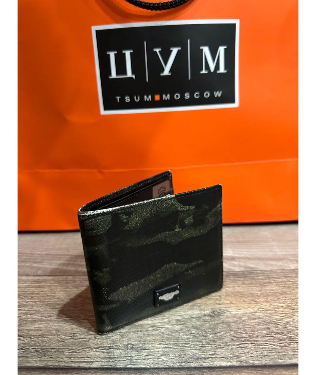 DOLCE&GABBANA Зеленый кожаный кошелек, фото 3