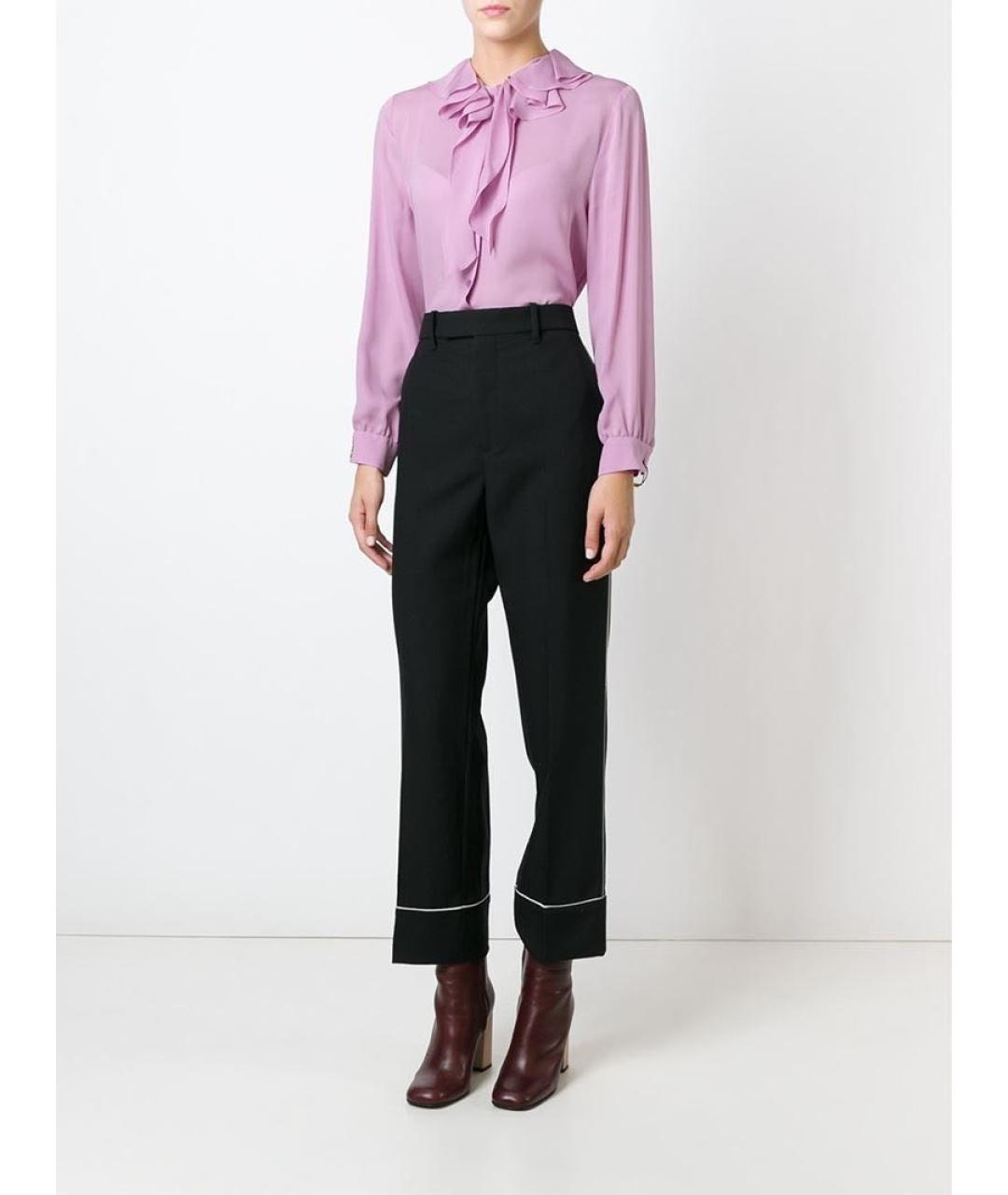 GUCCI Фиолетовая шелковая блузы, фото 2