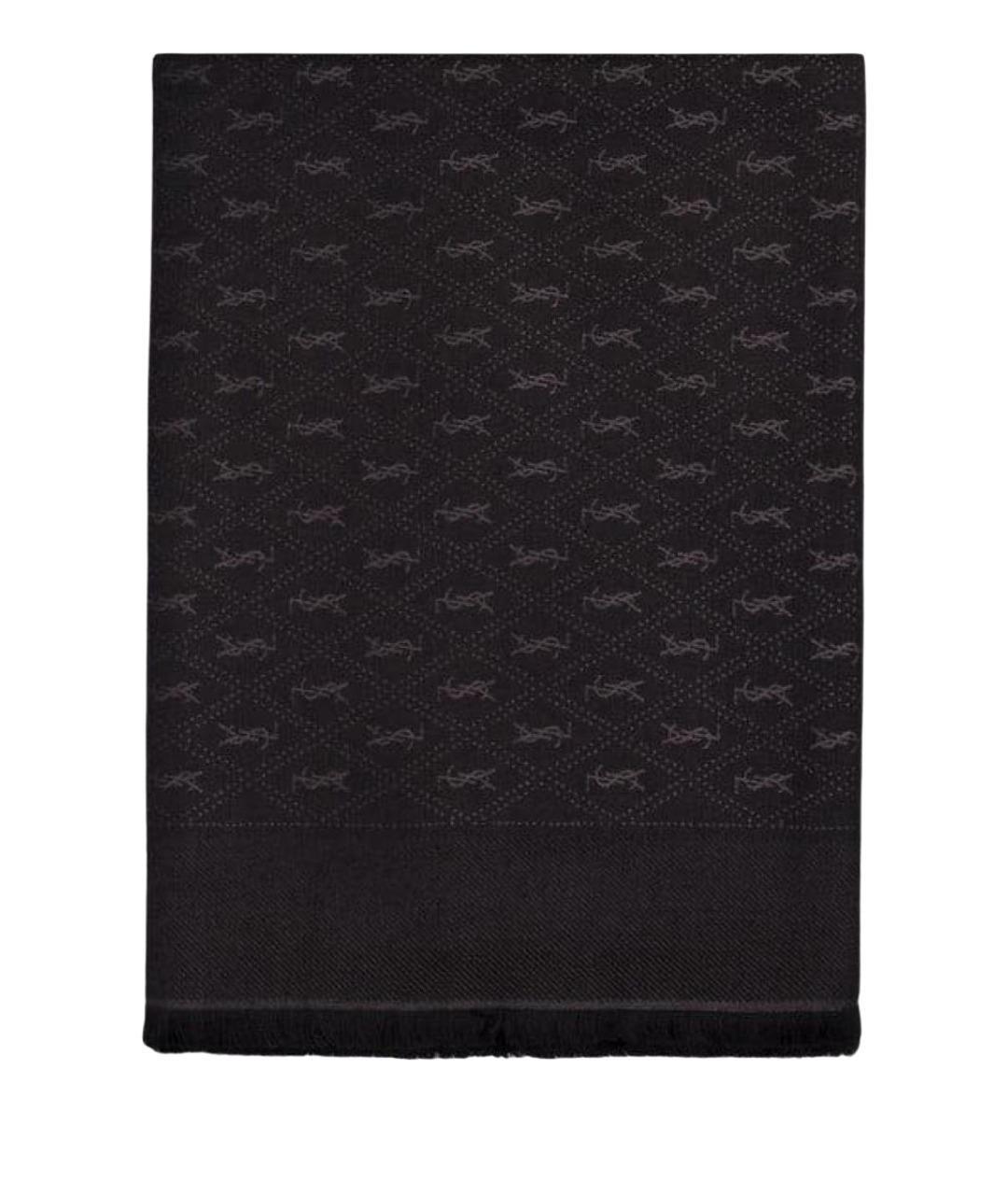 SAINT LAURENT Черный шарф, фото 1