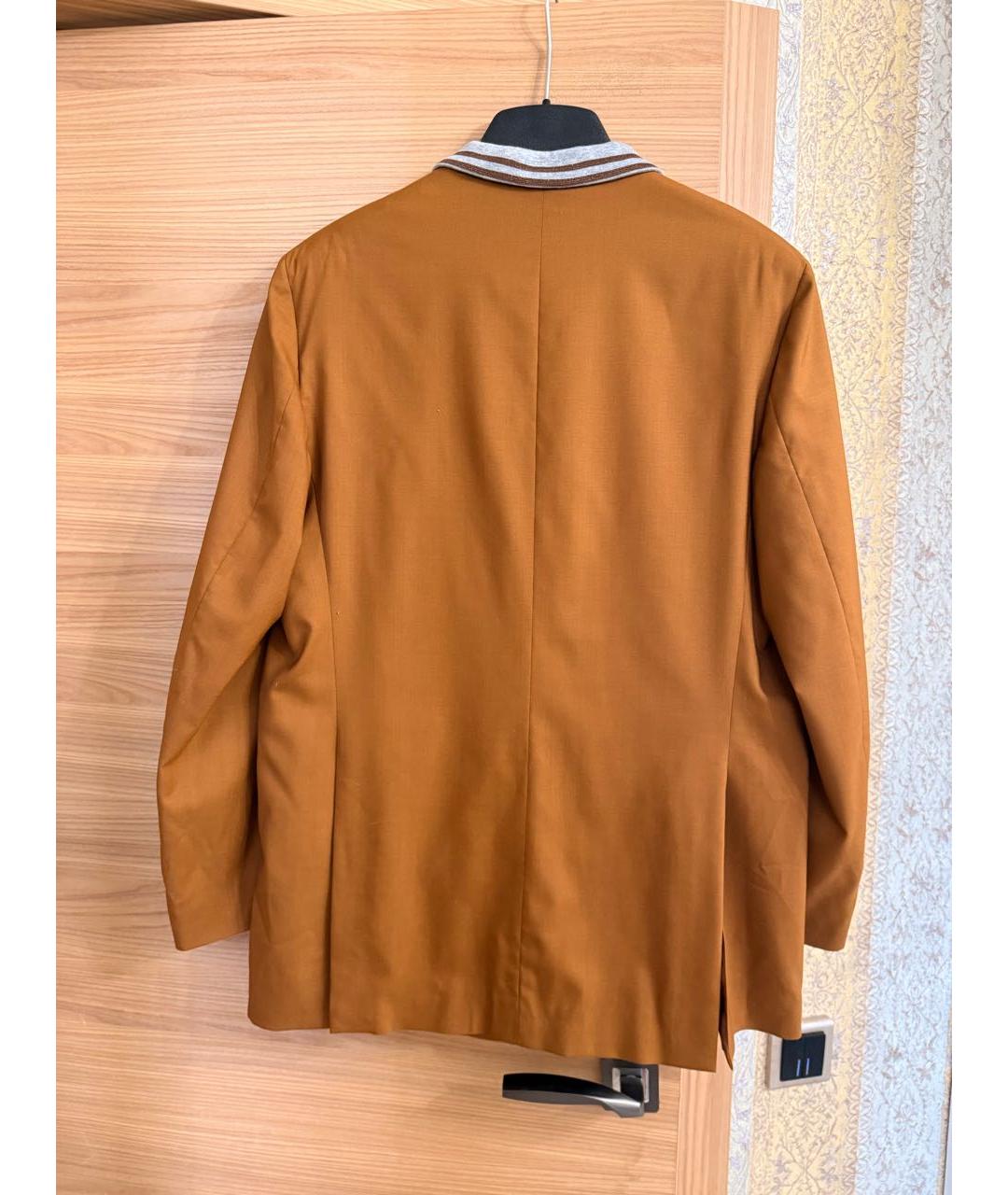 FABIANA FILIPPI Коричневый шерстяной жакет/пиджак, фото 5
