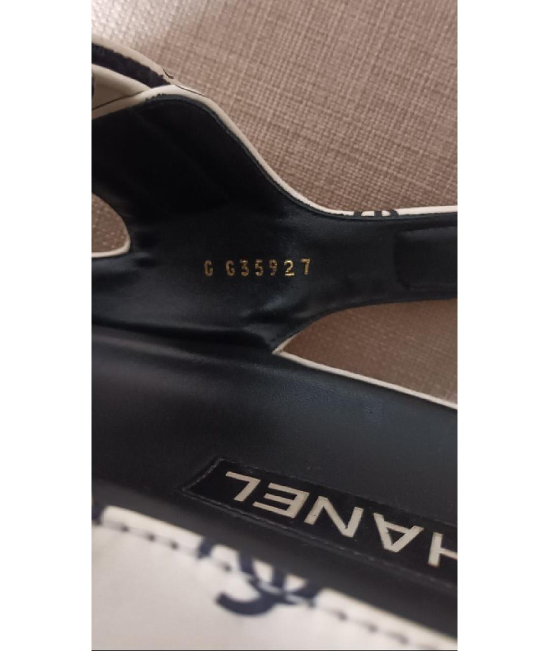 CHANEL Мульти кожаные сандалии, фото 5