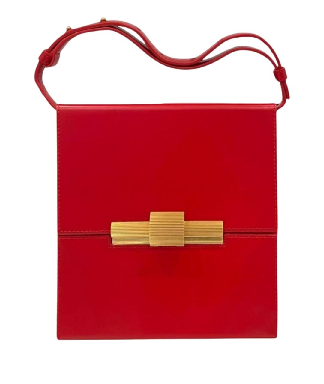 BOTTEGA VENETA Красная кожаная сумка через плечо, фото 1