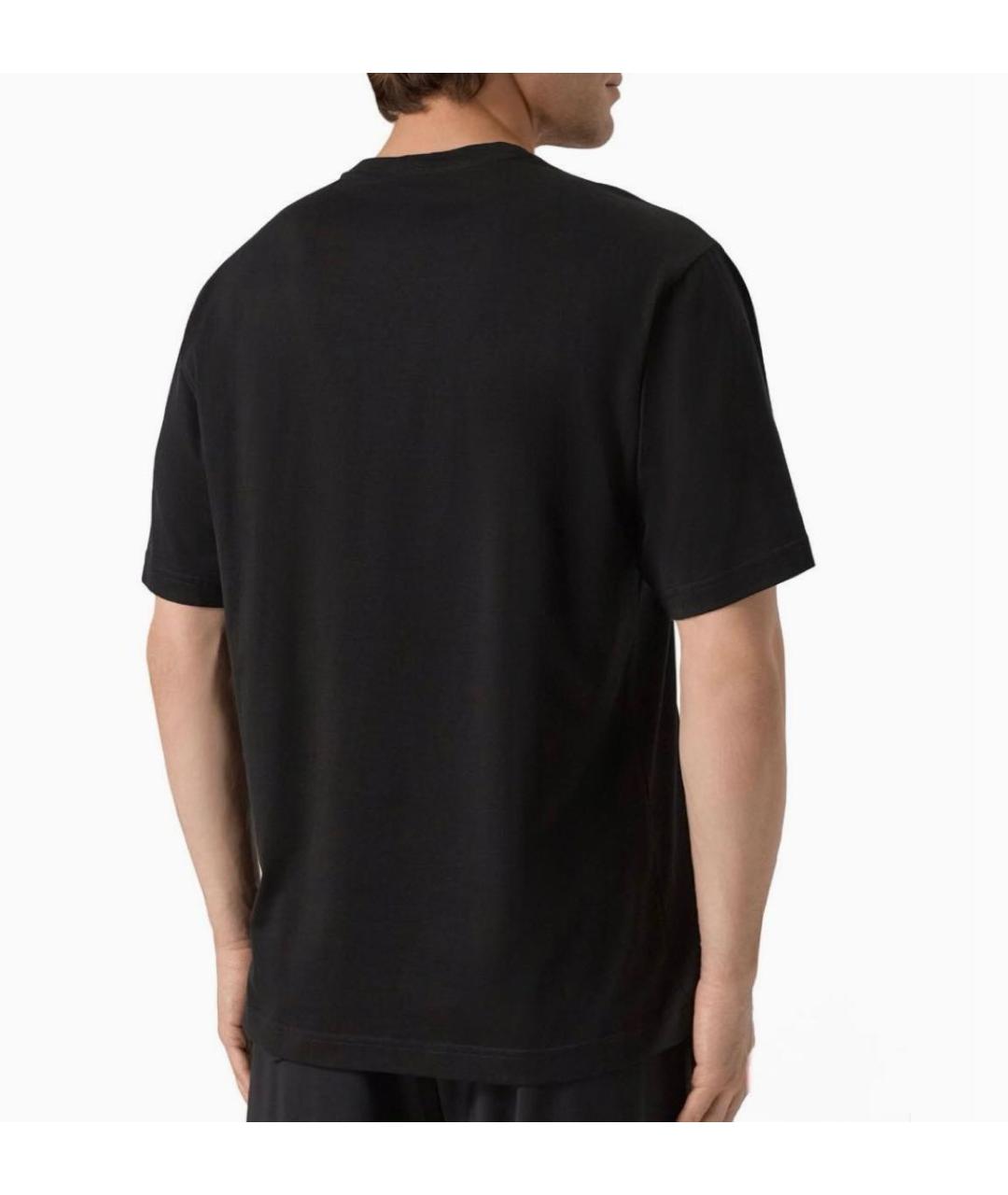 DOLCE&GABBANA Черная хлопковая футболка, фото 2