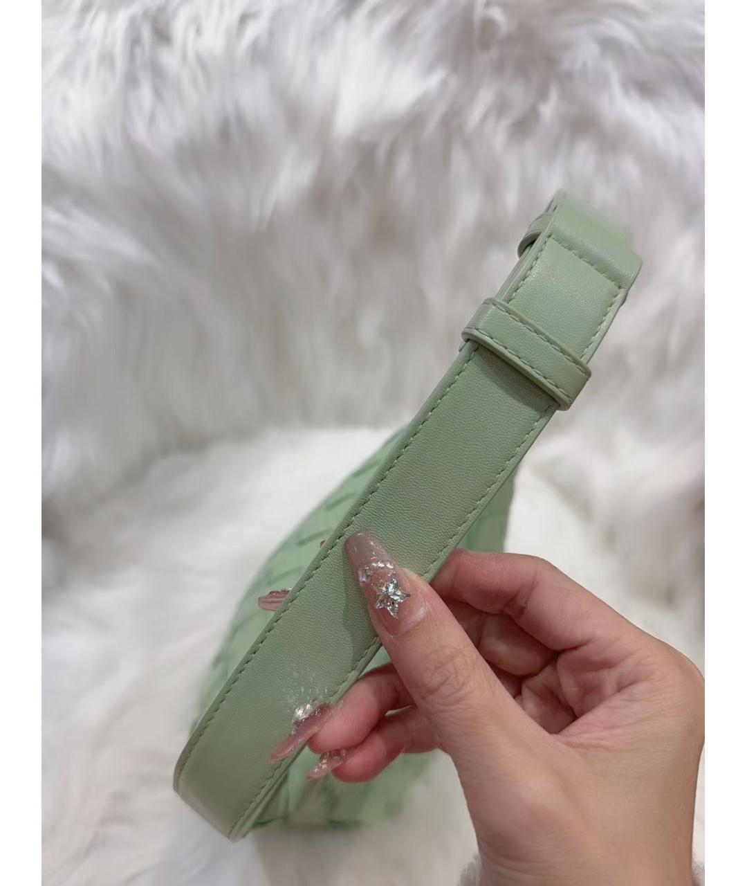 BOTTEGA VENETA Зеленая кожаная сумка через плечо, фото 6