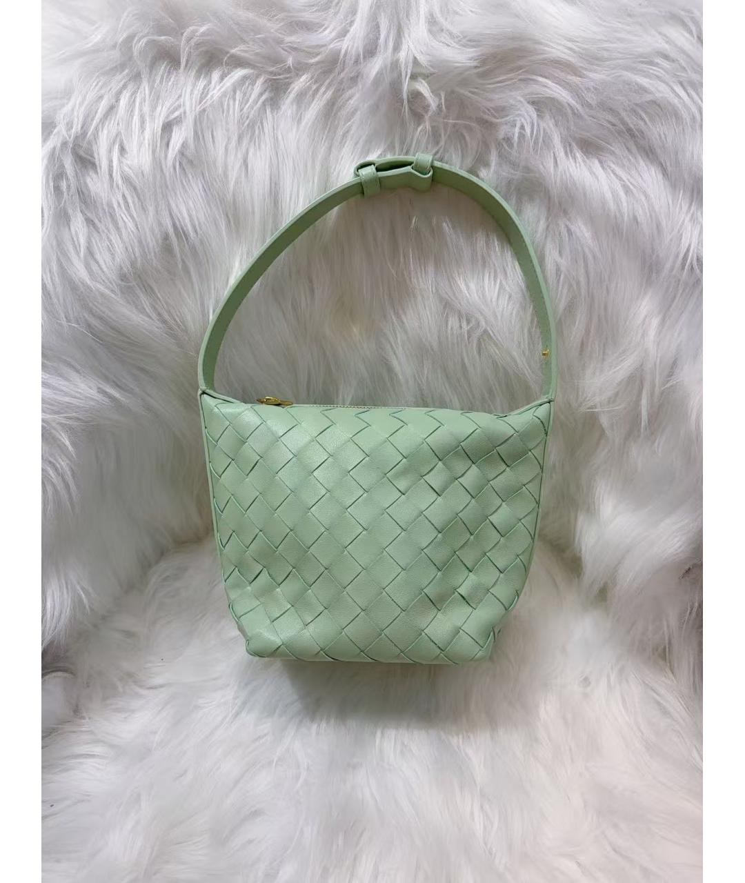 BOTTEGA VENETA Зеленая кожаная сумка через плечо, фото 2